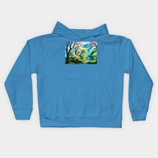 Springtime on an alien planet Kids Hoodie